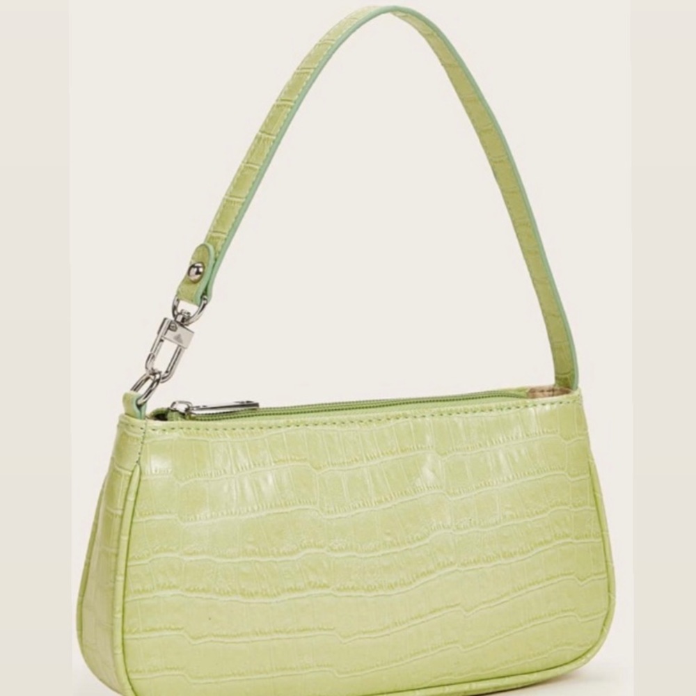 Brand new Green Croc mini baguette bag